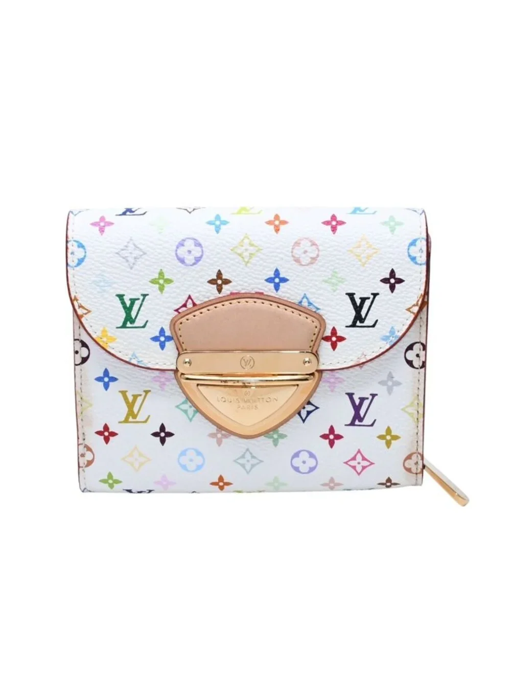 Louis Vuitton Portefeuille Koala Trifold Wallet Monogram Multicolor White